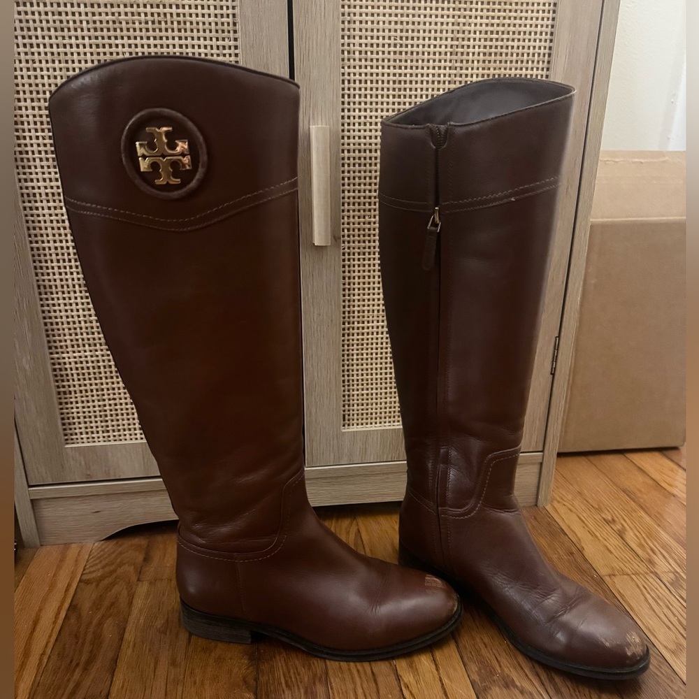 Tory Burch Chestnut Size 7 Leather Knee-High Boots